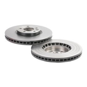 Brembo 09.B498.11 Brake Disc Rotor 340mm - High Carbon Cast Iron, Coated, Vented, 5-Stud (5 Hole) 32.5mm - Front OEM Spec Replacement | 09B49811 09-B498-11 | Anti-Rust Hub, Low-Noise, Direct-Fit Performance