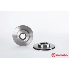 Genuine Brembo 09.3140.10 Brake Disc Rotor, Internally Vented, 239mm x 22mm, 4-Hole (4-Stud)  OE Quality Replacement