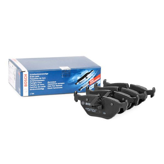 Bosch 0986424484 (0 986 424 484) Brake Pad Set for ATE Calipers - BMW 3 Series E36/E46, Z4 E85/E86, Rover 75, MG ZT - Low-Metallic OEM Replacement with Anti-Squeak Plates & Piston Clip BP252