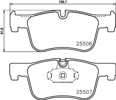 HELLA 8DB 355 019-771 Disc Brake Pads Kit for BMW 1/3/4 Series F20 F21 F30 F31 F34 G20 G21 F32 F33 F36 – OE-Quality Replacement Pad Set, Wear Sensor Indicator Ready, CBI Caliper Compatible, xDrive (8DB355019771)