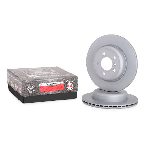 Zimmermann COAT Z 150.3484.20 (150 3484 20) Brake Disc Rotor 330x20mm for BMW 5 Series – High-Carbon HC, Internally Vented, Anti-Corrosion Coated, OE-Spec Replacement