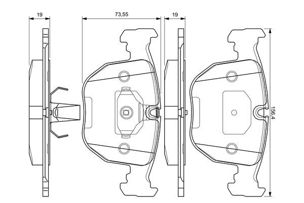 Bosch BP330 Brake Pads Set (0986424584 / 0986 424 584 / 0 986 424 584) for BMW X3 E83 3.0sd & 35d xDrive Diesel 2006-2011 - ATE Caliper Fit - Disc Pad Kit with Fitting Guide - OEM Replacement Friction Set