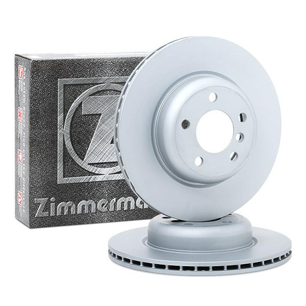 Zimmermann COAT Z 150.3482.20 (150-3482-20) High-Carbon Front Axle Brake Disc Rotor for BMW 5 Series 330mm x 24mm – Internally Vented, Anti-Rust Coated OE/OEM Replacement