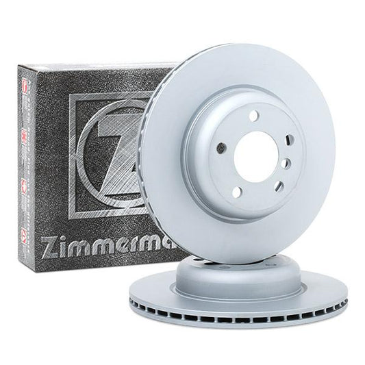 Zimmermann COAT Z 150.3482.20 (150-3482-20) High-Carbon Front Axle Brake Disc Rotor for BMW 5 Series 330mm x 24mm – Internally Vented, Anti-Rust Coated OE/OEM Replacement