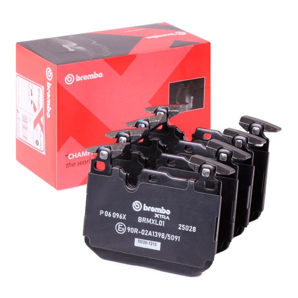 Brembo P-06-096X (P 06 096X / P06096X) Brake Pads for BMW F-Series with Brembo Calipers - 3 & 4 Series, M2 M3 M4 (F30 F31 F34 F32 F33 F36 F80 F82 F83 F87) - Disc Brake Pad Axle Set - Wear Sensor Compatible, Counterweighted, OEM Spec - Low Dust, Quiet