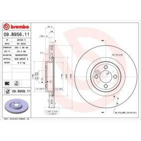 Brembo 09.B956.11 Coated Disc Line Brake Disc for MINI Hatchback R56, 330mm High-Carbon, Internally Vented, 4-Stud