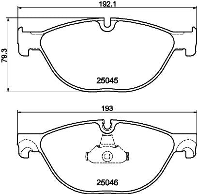 HELLA 8DB 355 015-251 Brake Pad Set for BMW 5/6/7 Series F10 F11 F07 F12 F13 F06 F01 F02 | Teves Calipers | Wear Indicator Ready | Alpina B7