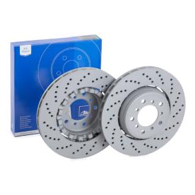 ATE 24.0128-0207.2 Brake Rotor/Disc for BMW 3 Series 325x28 | Composite 2-Piece, Drilled/Perforated & Vented, High-Carbon, Coated | 5-Hole | OE-Fit Replacement & Performance Upgrade | Bolts/Screws Included