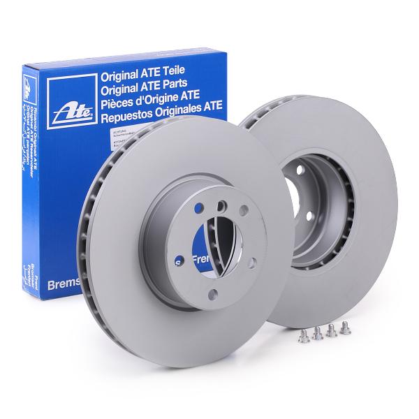 ATE 24.0130-0107.1 324mm (324 mm) Brake Disc / Rotor for BMW 5 Series - Vented, High-Carbon, Anti-Corrosion Coated - OE-Spec Replacement with Mounting Hardware, Bolts & Screws