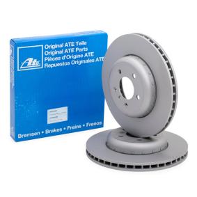 ATE 24.0130-0218.2 Front Brake Disc / Rotor 348mm (348x30) for BMW 5 Series | Two-Piece Vented High-Carbon Coated Anti-Rust | OEM Replacement Upgrade | 5x120 PCD, 5-Bolt | Fixing Bolts & Screws Included
