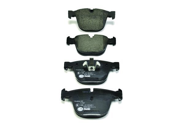 Hella 8DB 355 014-141 Brake Pad Set, Wear Indicator/Sensor Ready, Teves Calipers â€“ BMW 5 Series F07 Gran Turismo, 7 Series F01/F02, Alpina B7
