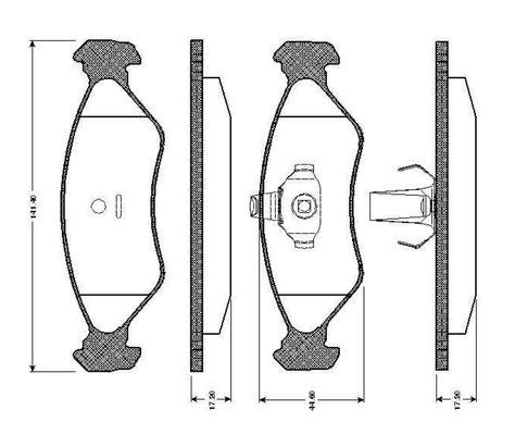 Bosch 0986TB2147 (0 986 TB2 147) Disc Brake Pad Set with Fitting Clips - No Wear Sensor - For BMW 3 Series E36/E46, Z1, Z4 E85/E86, MG ZT & ZT-T, Rover 75 Saloon/Tourer - OE Spec Replacement Pads