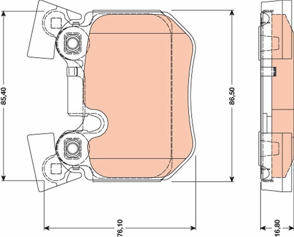 TRW GDB1795 Brake Pads (Axle Set) for BMW 1
