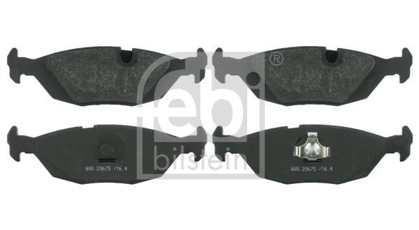 Febi Bilstein 16141 Rear Disc Brake Pads Set/Kit (Back Brake Pads) for BMW 3 Series E30, 5 Series E28, 6 Series E24 - Rear Axle, Pad Wear Sensor/Indicator Compatible, OE Spec Replacement - Fits 316 318i 320i 325i 528i 535i 628CSi 635CSi