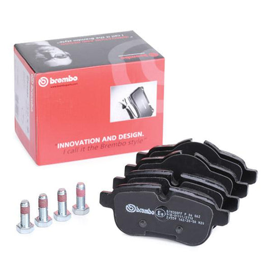 Brembo P 06 062 (P06062/P-06-062) Brake Pads for BMW Z4 E89 Roadster 2009-2016 | TRW Caliper Compatible Disc Pad Kit | Wear Sensor Ready | Caliper Screws Included | OE-Spec OEM Replacement