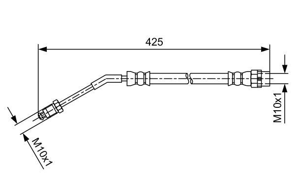 Genuine BOSCH Brake Hose 1 987 481 587 (275 mm) for BMW Z4 E85/E86 | Rubber Flexi Hydraulic Brake Line/Pipe | Caliper Hose Replacement | OEM Spec OE Quality | 1987481587, 1-987-481-587