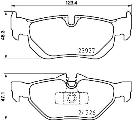 HELLA 8DB 355 011-301 Brake Pad Set (8DB355011-301) – Disc Brake Pads, Wear Sensor Ready, OE-Spec Direct-Fit Replacement for BMW 1 Series E81 E82 E87 E88, 3 Series E90 E91 E92 E93, X1 E84 – Teves/ATE Caliper Fitment