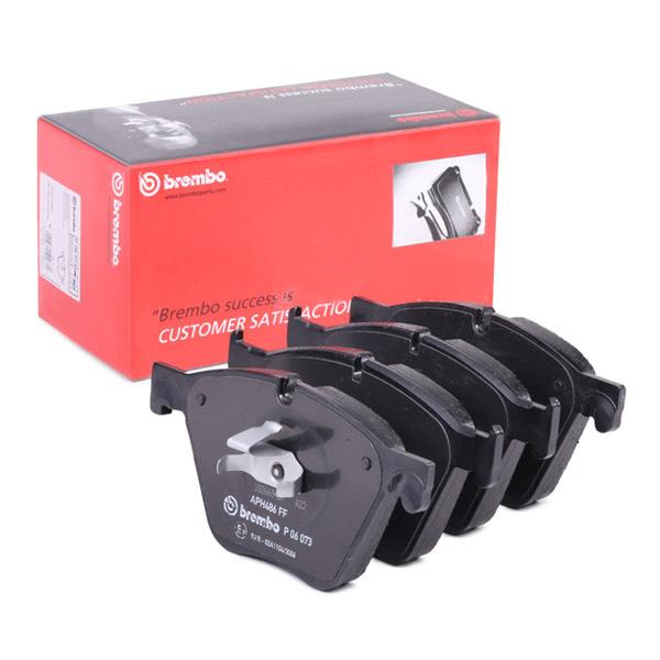 Brembo P 06 073 Brake Pad Set, Prepared for Wear Indicator (Sensor Ready), for BMW 550i 750i 760i F01 F02 F07, X5 M50d E70 F15, X6 M/M50d E71 F16 & Alpina B6 F06 | Teves Callipers | Part No. P-06-073 P06073