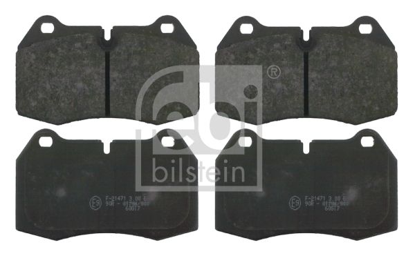 Febi Bilstein 16109 Front Brake Pads / Disc Pad Kit - Wear Sensor Slot - BMW 7 Series E38 725td 728i 730i 730d 735i, X6 E71/E72 M50d, F16 X6 30d xDrive - OEM-Spec Front Axle Replacement
