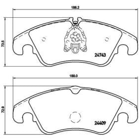 Brembo P 85 098 (P-85-098) Audi Brake Pads / Disc Pad Kit with Caliper Screws & Bolts - Lucas/TRW Calipers - Fits A4 A5 A6 A7 Q5 S4 S5 SQ5 - OE/OEM Quality Replacement, VAG B8 B9 C7 8R 4G 8T