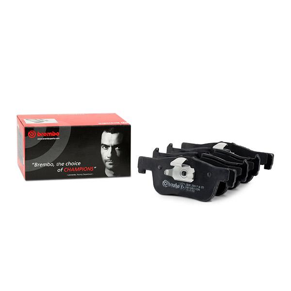 Brembo P 06 078 (P06078, P-06-078) Axle Set Disc Brake Pads for BMW 1 Series F20/F21 & 2 Series F22/F23 (Teves/ATE Calipers) | Wear Sensor Ready, Anti-Squeal Shims, Piston Clip | OE Spec Replacement