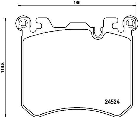 Genuine Brembo P 06 077 Brake Pad Set (P-06-077 / P06077) â€“ Prepared for Wear Indicator, With Counterweights â€“ Fits BMW X5 M E70, X6 M E71/E72, Rollsâ€‘Royce Ghost RR4, Wraith RR5, Dawn RR6 â€“ For Brembo Callipers