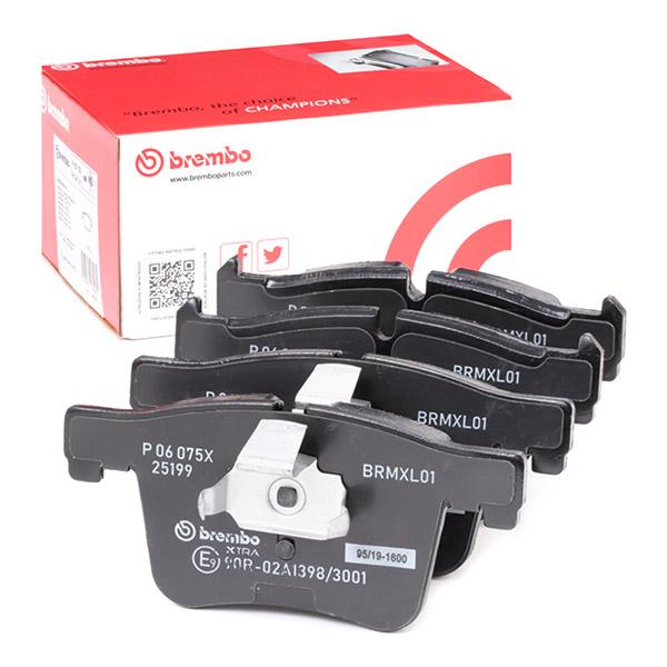 Brembo P 06 075X (P06075X) Brake Pad Set for BMW 1 2 3 4 Series, X3 X4 (F20 F21 F22 F23 F30 F31 F32 F33 F34 F36 F25 F26) - Bosch Calipers - Wear Sensor Ready