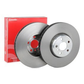 Genuine Brembo 09.D095.13 (09D09513) Two‑Piece Front Brake Disc Rotor 348x36mm, Vented, High Carbon (HC) Cast Iron, Anti‑Corrosion Coated, 5‑Stud/
