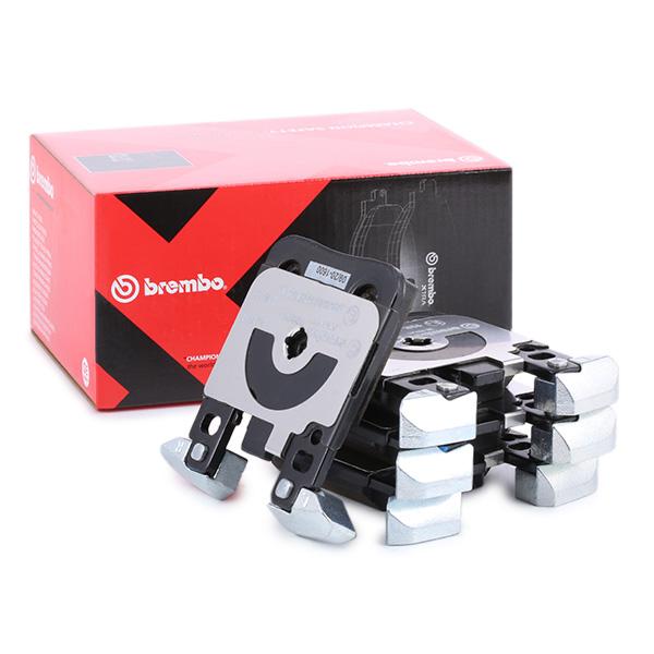 Brembo P 06 087X (P-06-087X) Brake Pad Set for BMW F20 F21 F22 F23 F30 F31 F32 F33 F34 F36, M2 M3 M4 (Brembo Calipers) - Wear Sensor Ready, Anti-Squeal Plate, Counterweights