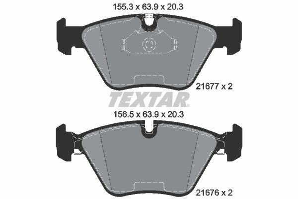 Textar ePad 2167781 Disc Brake Pads for BMW 5 Series (Saloon/Touring) – Axle Set / Pad Kit, ATE/Teves Caliper Compatible, Wear Indicator Sensor Slot – OEM Spec Replacement