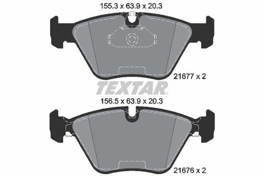 Textar ePad 2167781 Disc Brake Pads for BMW 5 Series (Saloon/Touring) – Axle Set / Pad Kit, ATE/Teves Caliper Compatible, Wear Indicator Sensor Slot – OEM Spec Replacement