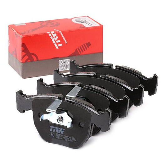 TRW GDB1261 COTEC Front Disc Brake Pad Kit, Wear Sensor Compatible – For BMW 5 Series E39 (M5, 540i, 530i, 530d, 525i, 520d), 7 Series E38 740i, X5 E53, X3 E83, Alpina B10 – OEM Spec Replacement