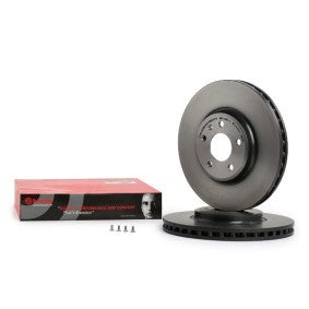 Brembo Coated Disc Line 09.A758.11 Brake Disc - High Carbon, Internally Vented, Anti-Corrosion Coated, 320mm x 30mm, 5-Stud - Includes Bolts/Screws