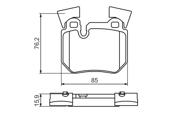 Bosch 0986494421 Brake Pad Set (0 986 494 421, BP1343) - BMW 1 Series E81 E82 E87 E88 & 3 Series E90 E91 E92 E93 - Disc Brake Pads Axle Kit, Low-Metallic Quiet Anti-Squeal - OEM Replacement for 135i 130i 330i 330d 325i 325d 320i 320d 318i