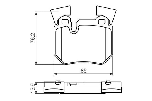 Bosch 0986494421 Brake Pad Set (0 986 494 421, BP1343) - BMW 1 Series E81 E82 E87 E88 & 3 Series E90 E91 E92 E93 - Disc Brake Pads Axle Kit, Low-Metallic Quiet Anti-Squeal - OEM Replacement for 135i 130i 330i 330d 325i 325d 320i 320d 318i