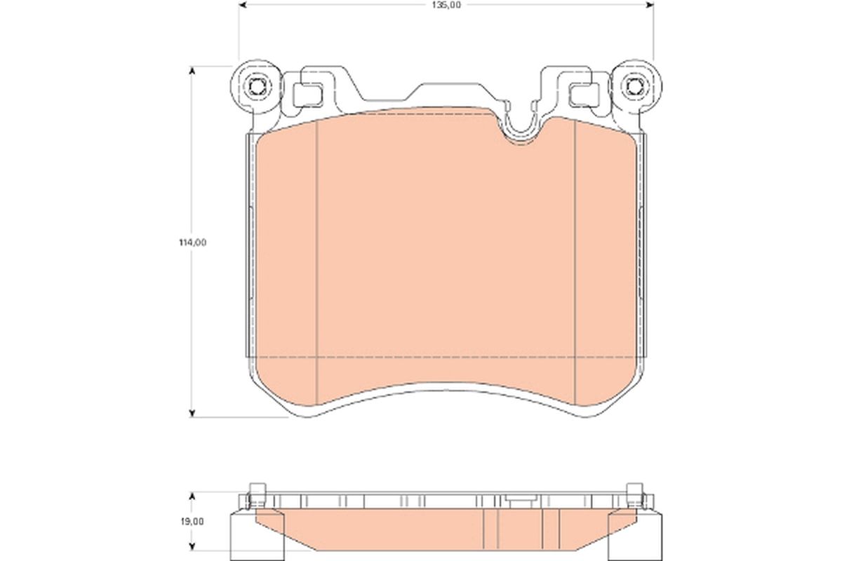 TRW GDB1826 (GDB 1826) Disc Brake Pads Set, Wear Sensor Ready – Fits BMW X5 F15, X6 F16, X5M E70, X6M E71/E72, Rolls‑Royce Ghost RR4 & Wraith RR5 – OE-Equivalent Replacement Brake Pad Kit