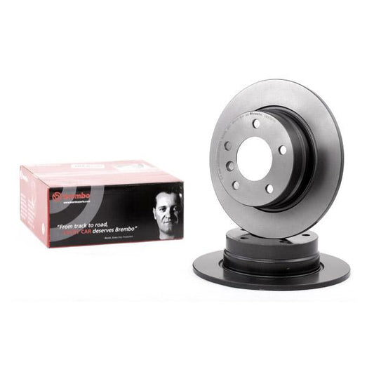 Brembo 08.9787.11 Coated Disc Line Brake Disc/Brake Rotor for BMW 1 Series (E81 E82 E87 E88), 280x10mm Solid High-Carbon, Anti-Rust Coating, 5-Stud/5-Bolt, OE Replacement with Fixing Screws