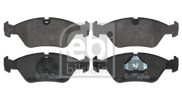 Febi Bilstein 16026 Front Brake Pad Set, Front Axle, Prepared for Wear Indicator  Fits BMW 5 Series E28 & 6 Series E24 (518 520i 524d 524td 525e 525i 528i 535i 628CSi 635CSi)
