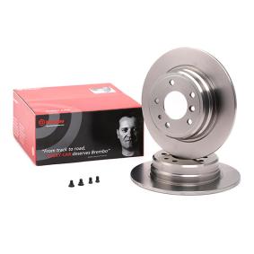 Brembo 08.5174.34 High Carbon Solid Rear Brake Disc/Brake Rotor for BMW 5 Series 300mm x 10mm (300x10), 5-Hole 5-Stud, Non-Vented Plain OE Spec Replacement, Rear Axle, Includes Mounting Bolts/Screws