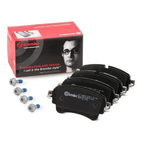 Brembo P 85 154 Brake Pad Set for TRW Calipers - Wear Sensor Ready, Caliper Bolts - OE Replacement Disc Pads for Audi A4/A5 B9, A6/S6 C8, A7/S7, A8 4N, Q5/SQ5 FY, Q7/SQ7 4M, RS4/RS5 B9 & VW Touareg CR7 | P85 154 P-85-154 P85154