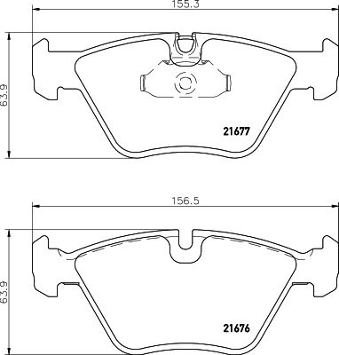 HELLA 8DB 355 007-961 Brake Pad Set for BMW 5 Series E39 520i 523i 525td 528i 535i (1995-2003) | Teves Calipers | Wear Indicator Sensor Ready