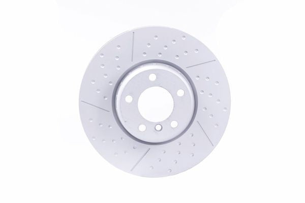 HELLA PRO 8DD 355 120-221 Brake Disc/Rotor, Cross Drilled & Internally Vented, Anti-Corrosion Coated, 299mm x 20mm (299x20) | OE Spec Replacement Performance Upgrade | Hella 8DD355120-221