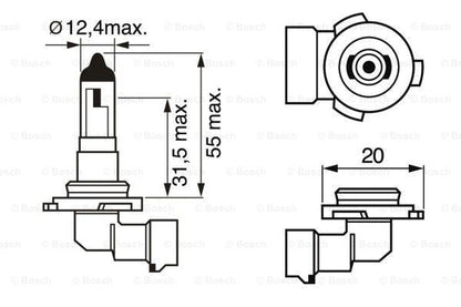 IllumiNite H10 Fog Light Bulb Upgrade – 6500K Ice White (9145 / 9045 | PY20d)