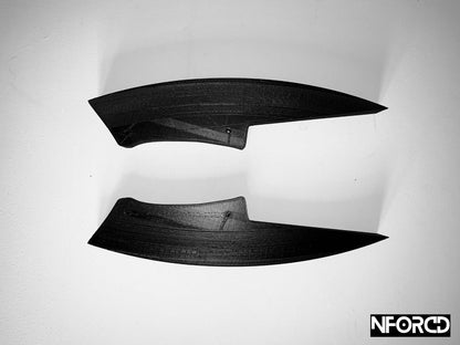 Ford Fiesta Mk8 ST/ST-Line Rear Spats – Rear Corner Splitters Winglets Rear Aero Fins Bumper Extensions (Pair) – Fits 2017–2023 – Rear Lip/Diffuser Corner Trims – Fixings Included