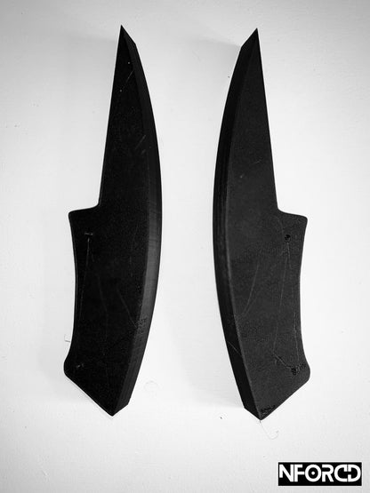 Ford Fiesta Mk8 ST/ST-Line Rear Spats – Rear Corner Splitters Winglets Rear Aero Fins Bumper Extensions (Pair) – Fits 2017–2023 – Rear Lip/Diffuser Corner Trims – Fixings Included