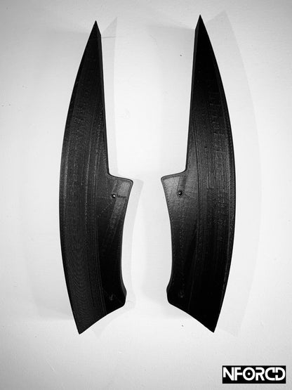 Ford Fiesta Mk8 ST/ST-Line Rear Spats – Rear Corner Splitters Winglets Rear Aero Fins Bumper Extensions (Pair) – Fits 2017–2023 – Rear Lip/Diffuser Corner Trims – Fixings Included