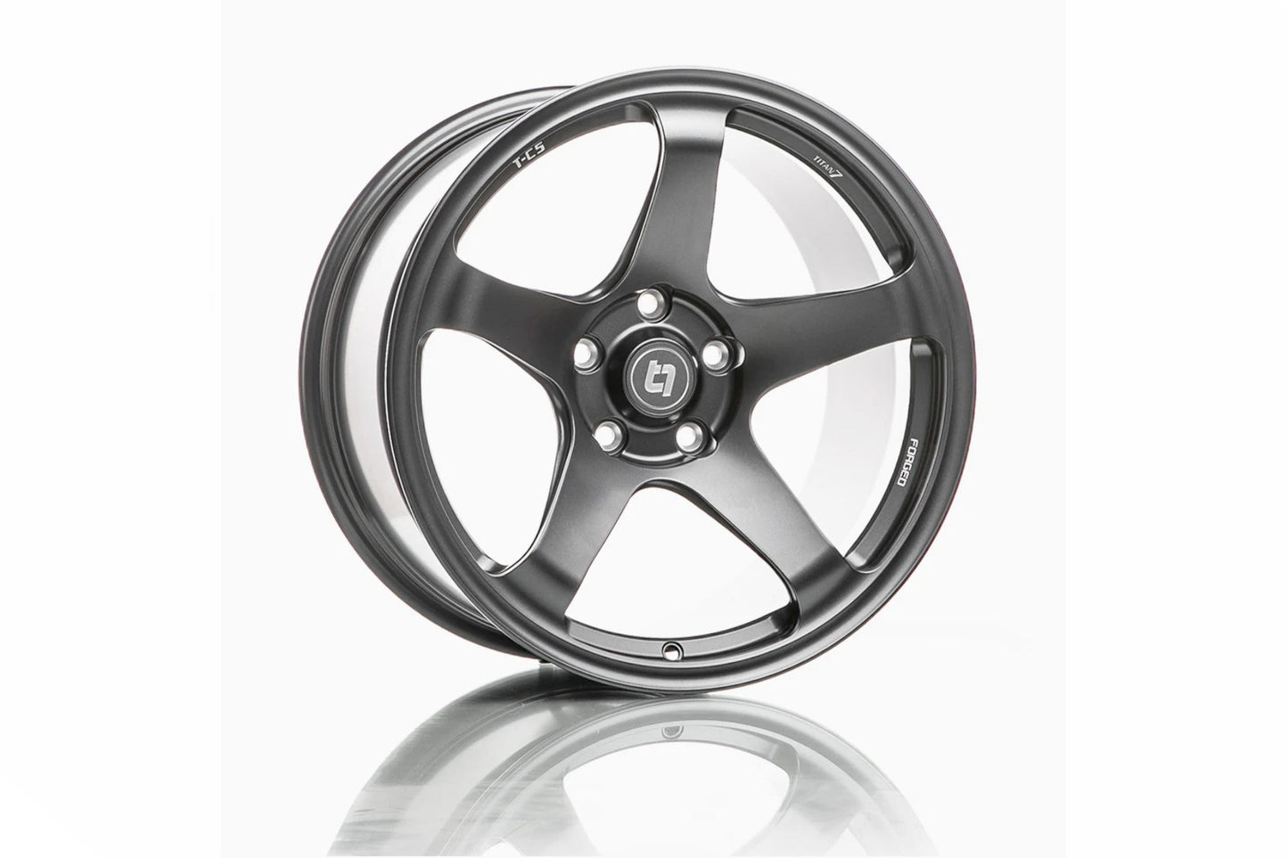 Titan 7 T-C5 Forged Monoblock 5-Spoke Wheels/Rims - Lightweight Racing Alloy Wheels - 10,000-Ton Forged Aluminium - BBK Friendly Big Brake Clearance - Street, Track Day, Motorsport - UK Stock - Lifetime Structural Warranty