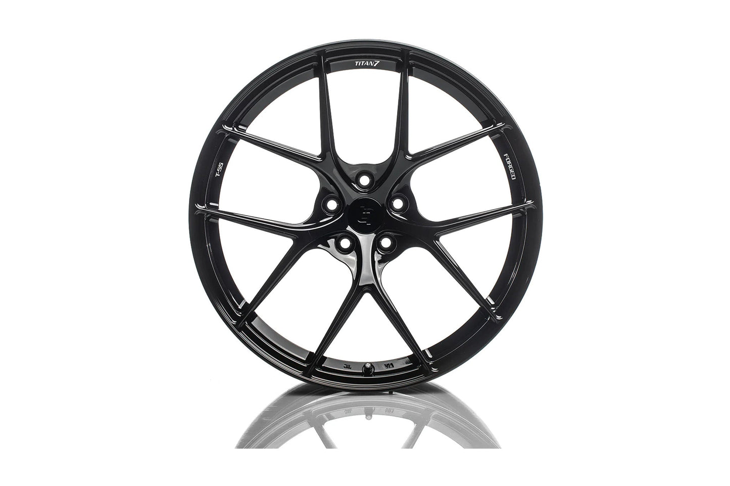 Titan 7 T-S5 Forged Monoblock Wheels - Split 5 Spoke Lightweight Alloy Rims, Deep Concave, BBK/Big Brake Clearance, Track Day/Motorsport Ready, JWL Tested - Satin Titanium, Machine Black, Techna Bronze, Wicked Black - UK Stock