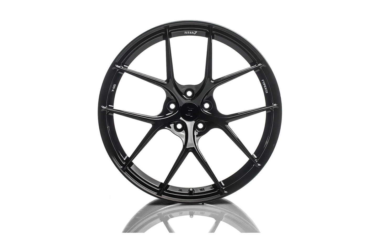 Titan 7 T-S5 Forged Monoblock Wheels - Split 5 Spoke Lightweight Alloy Rims, Deep Concave, BBK/Big Brake Clearance, Track Day/Motorsport Ready, JWL Tested - Satin Titanium, Machine Black, Techna Bronze, Wicked Black - UK Stock