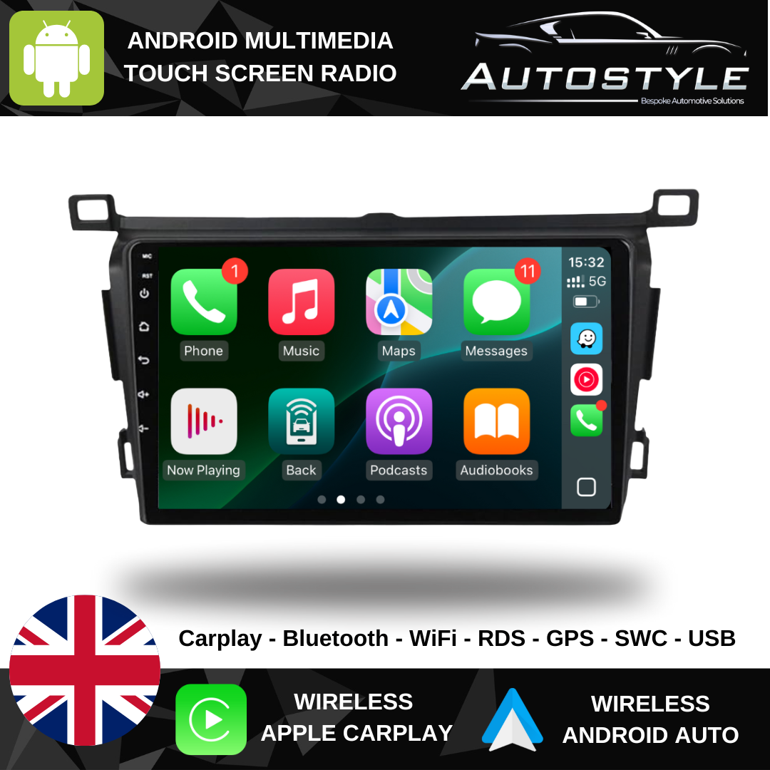 Toyota RAV4 XA40 XA50 Apple Carplay / Android Auto 9" Stereo Upgrade 2012-2018